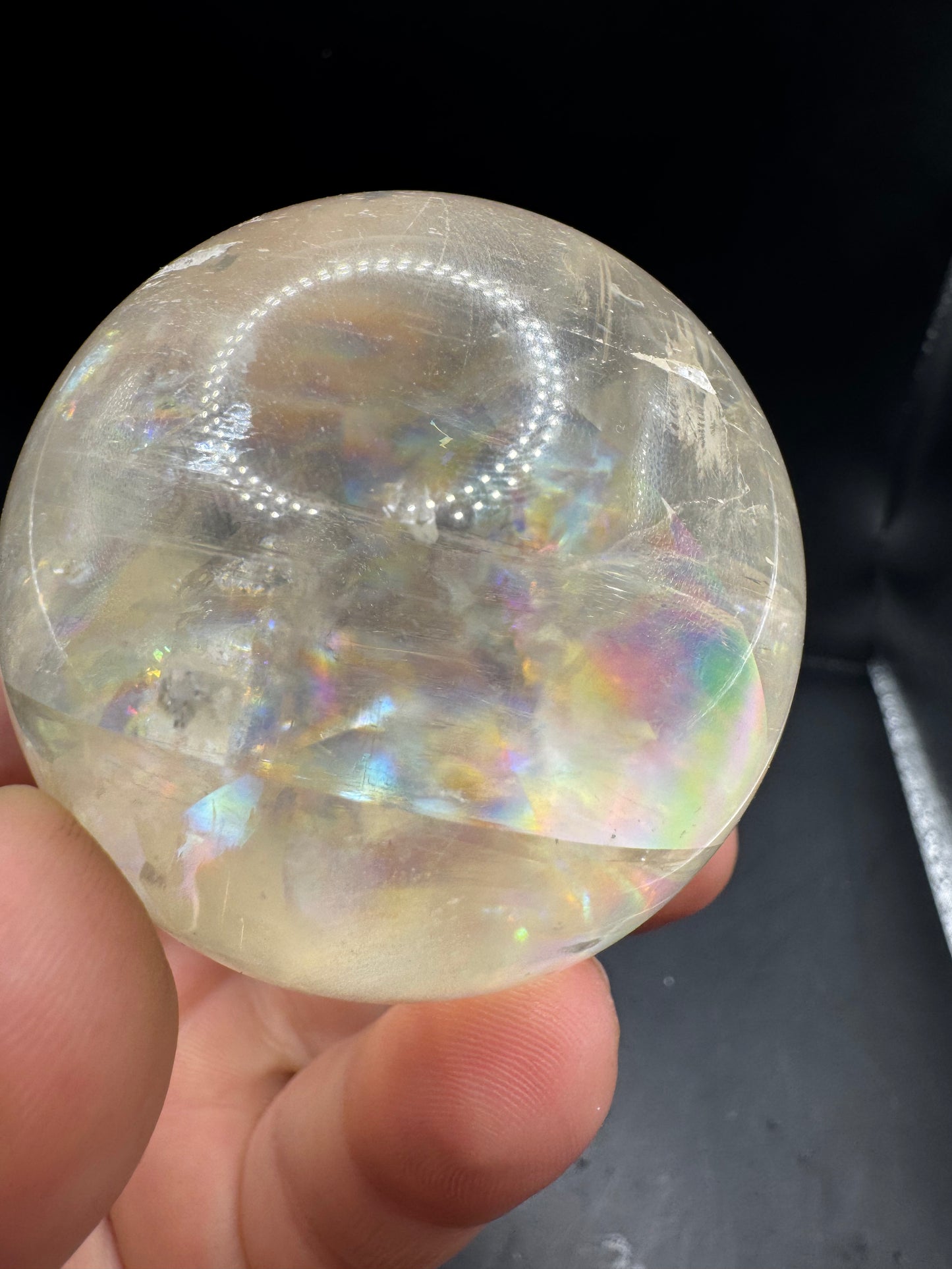 Honey optical calcite sphere