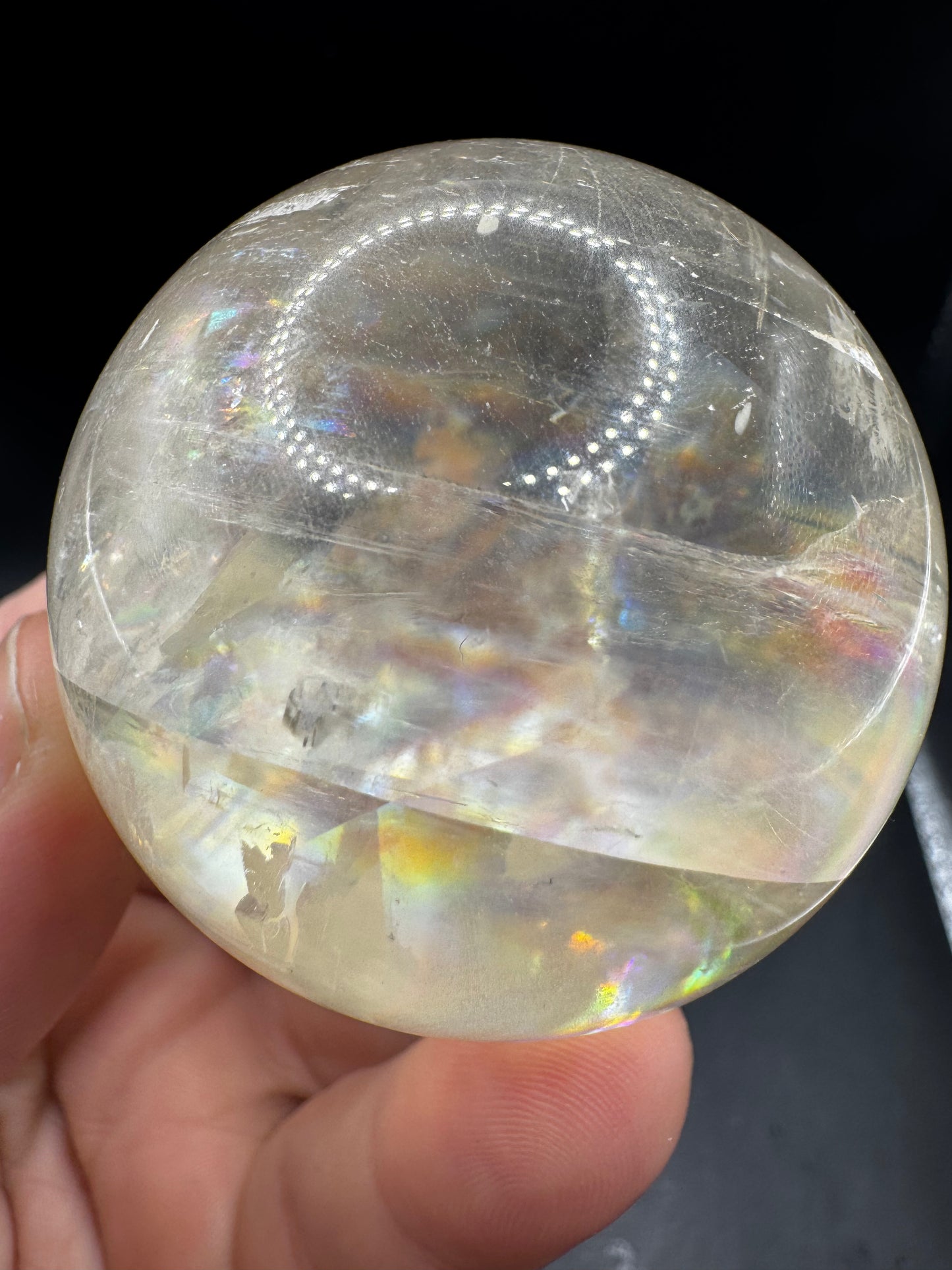 Honey optical calcite sphere