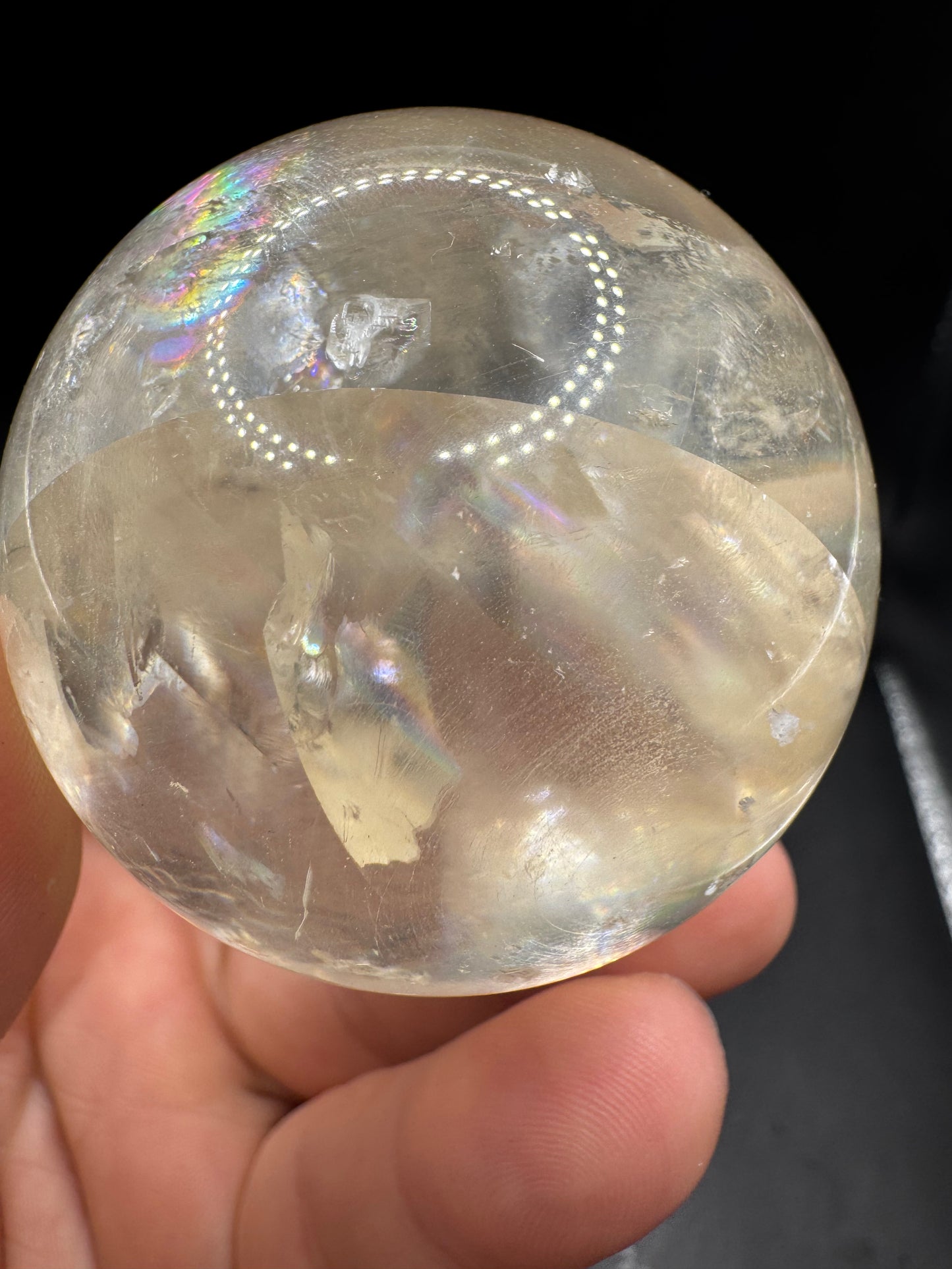 Honey optical calcite sphere
