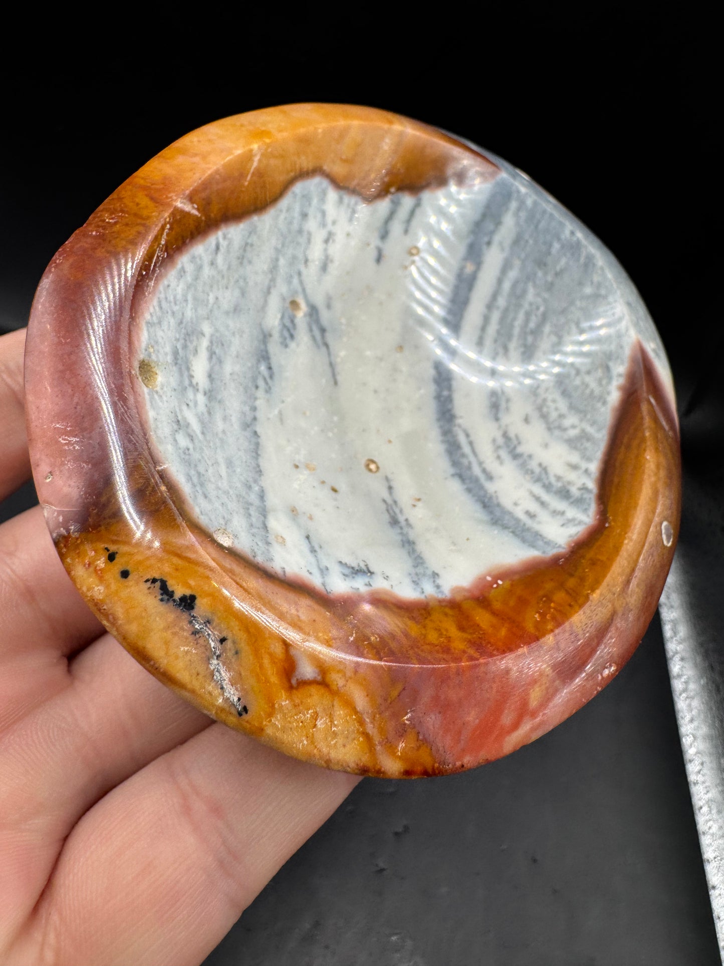 Polychrome jasper bowl