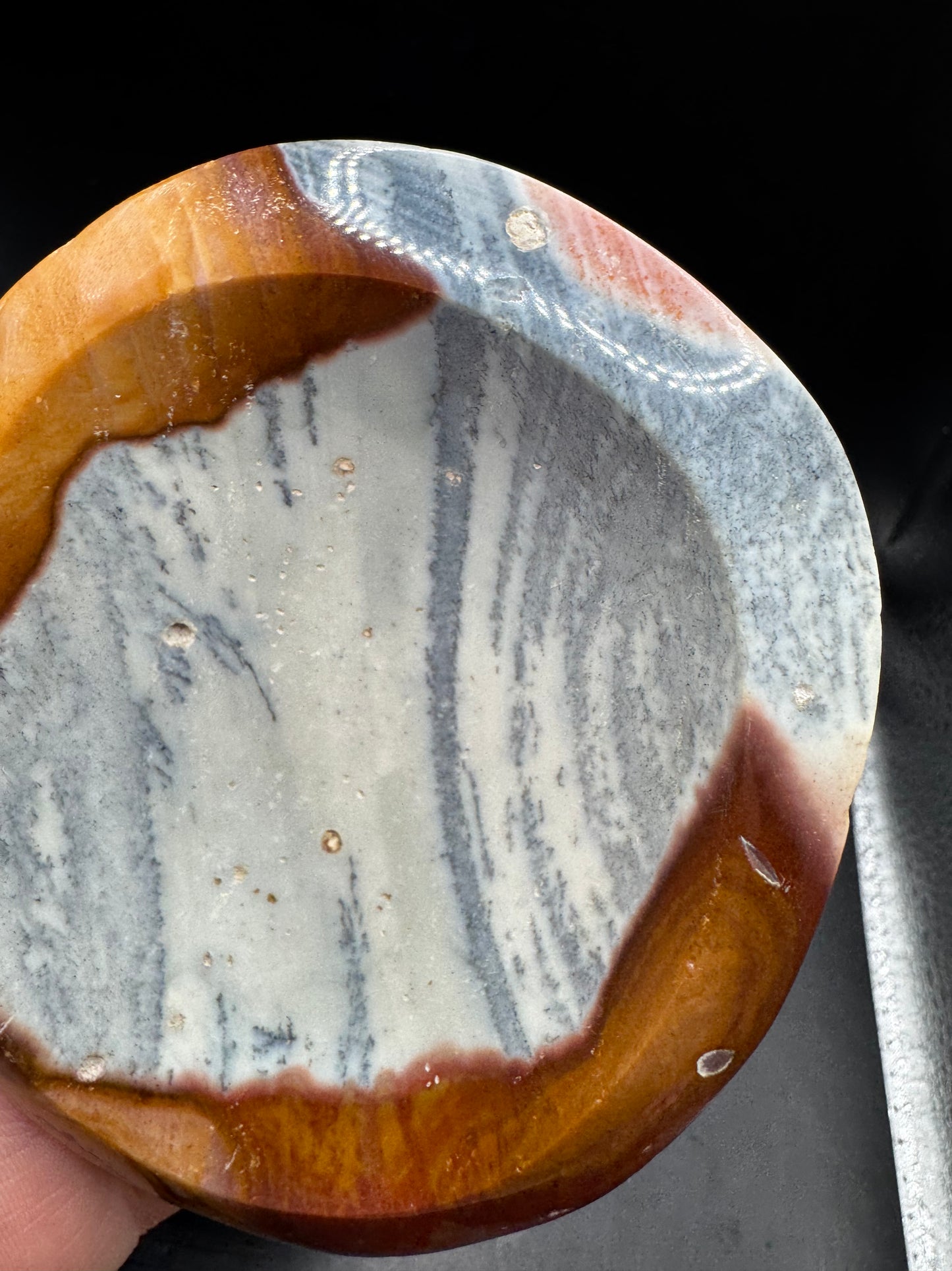 Polychrome jasper bowl