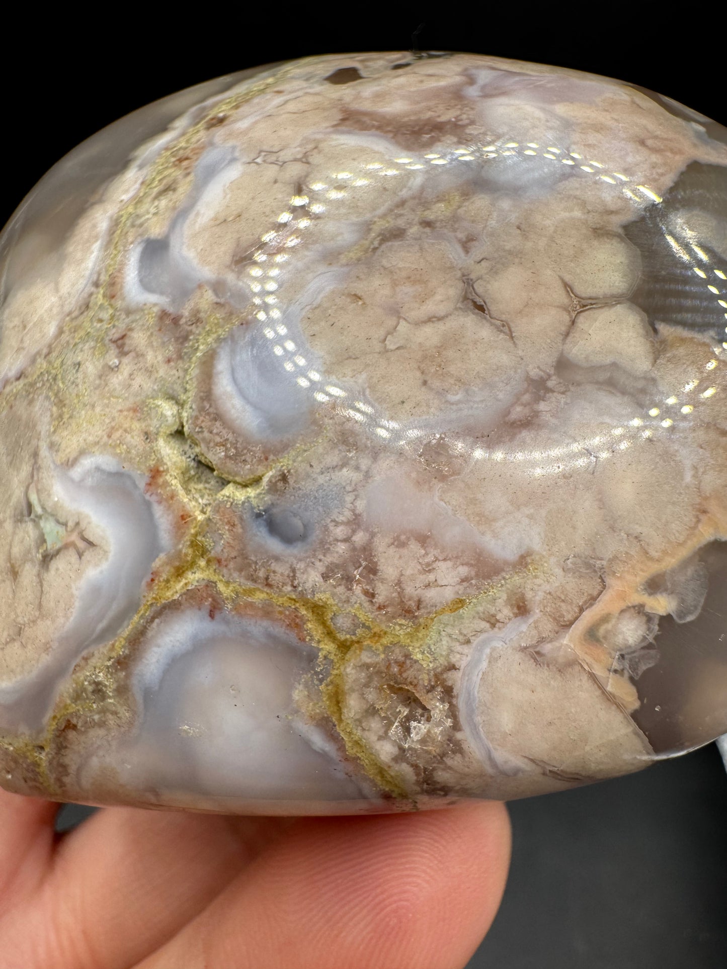 Flower agate heart