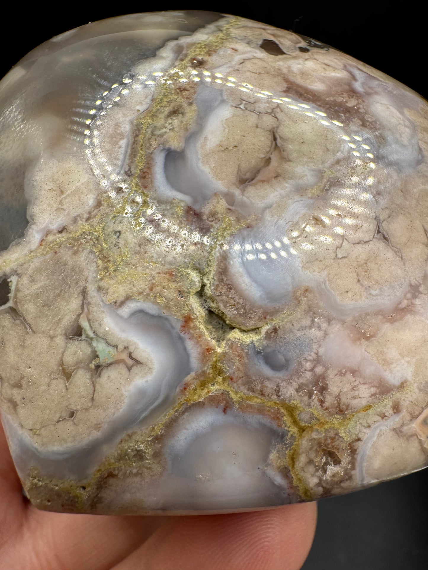 Flower agate heart