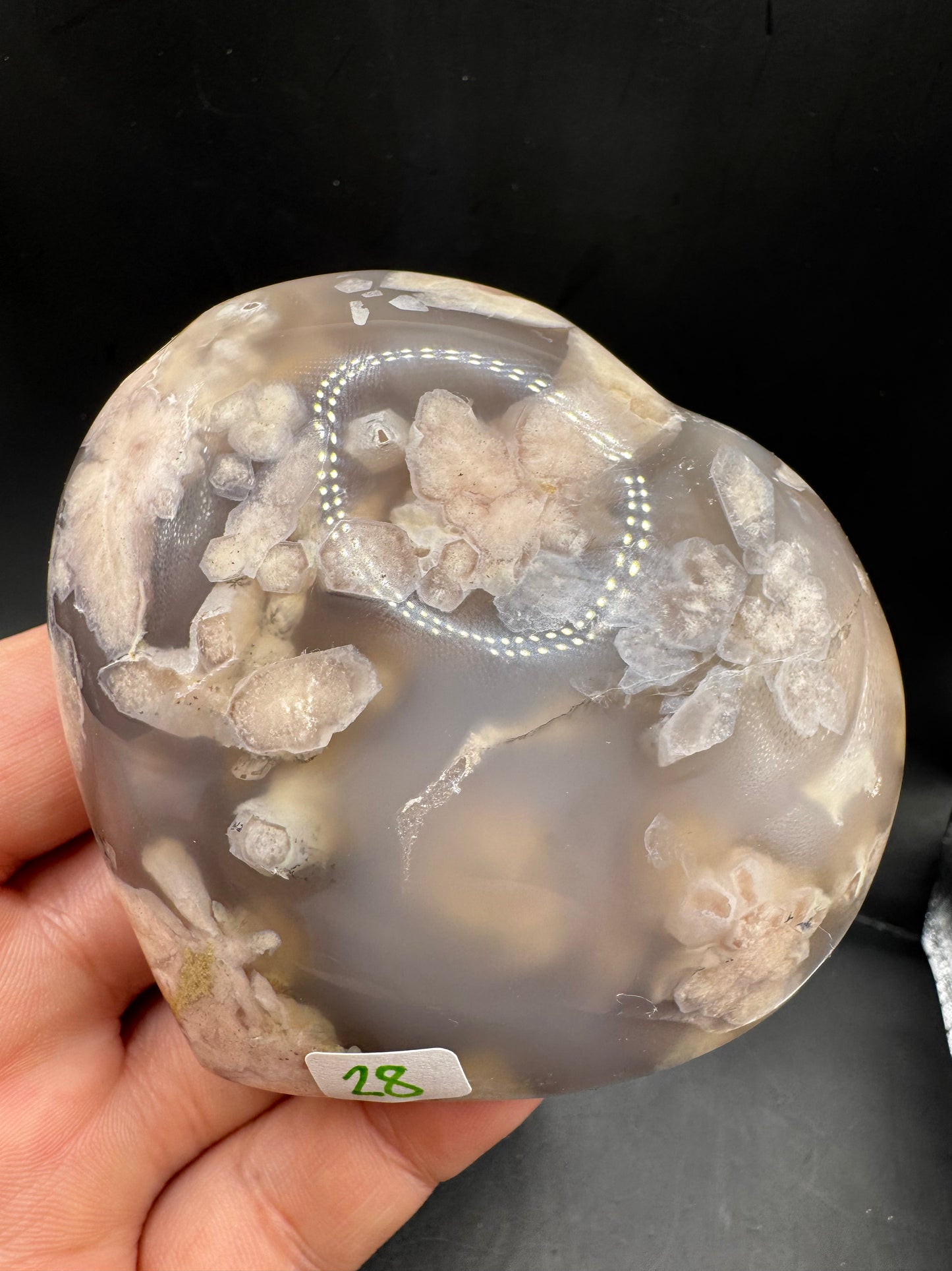 Flower agate heart