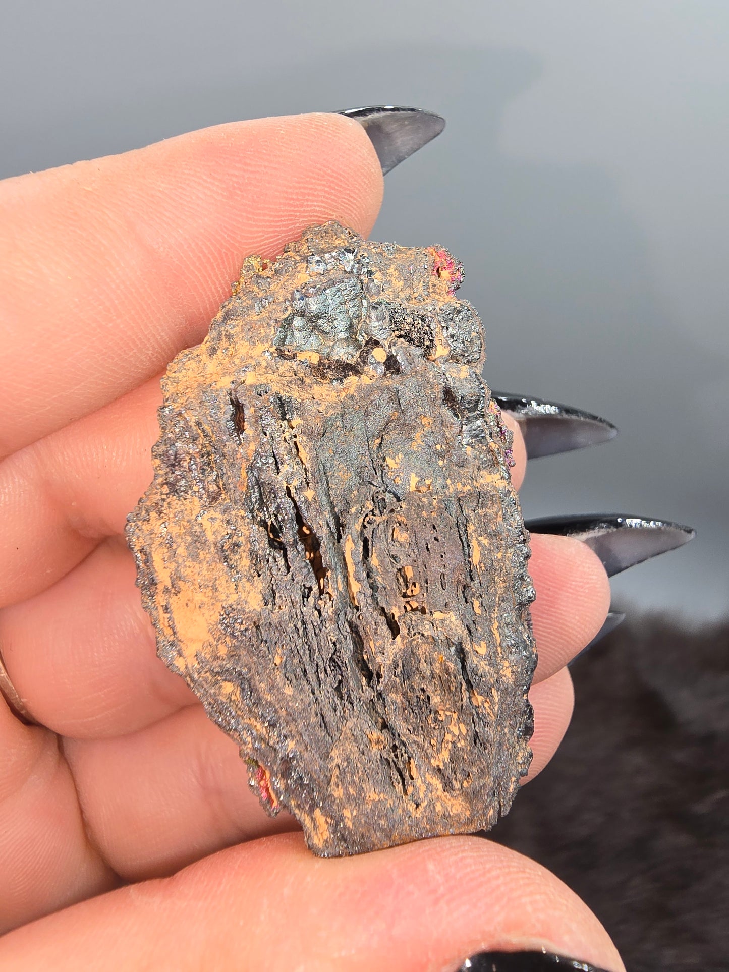 Irridescent Hematite stalactite