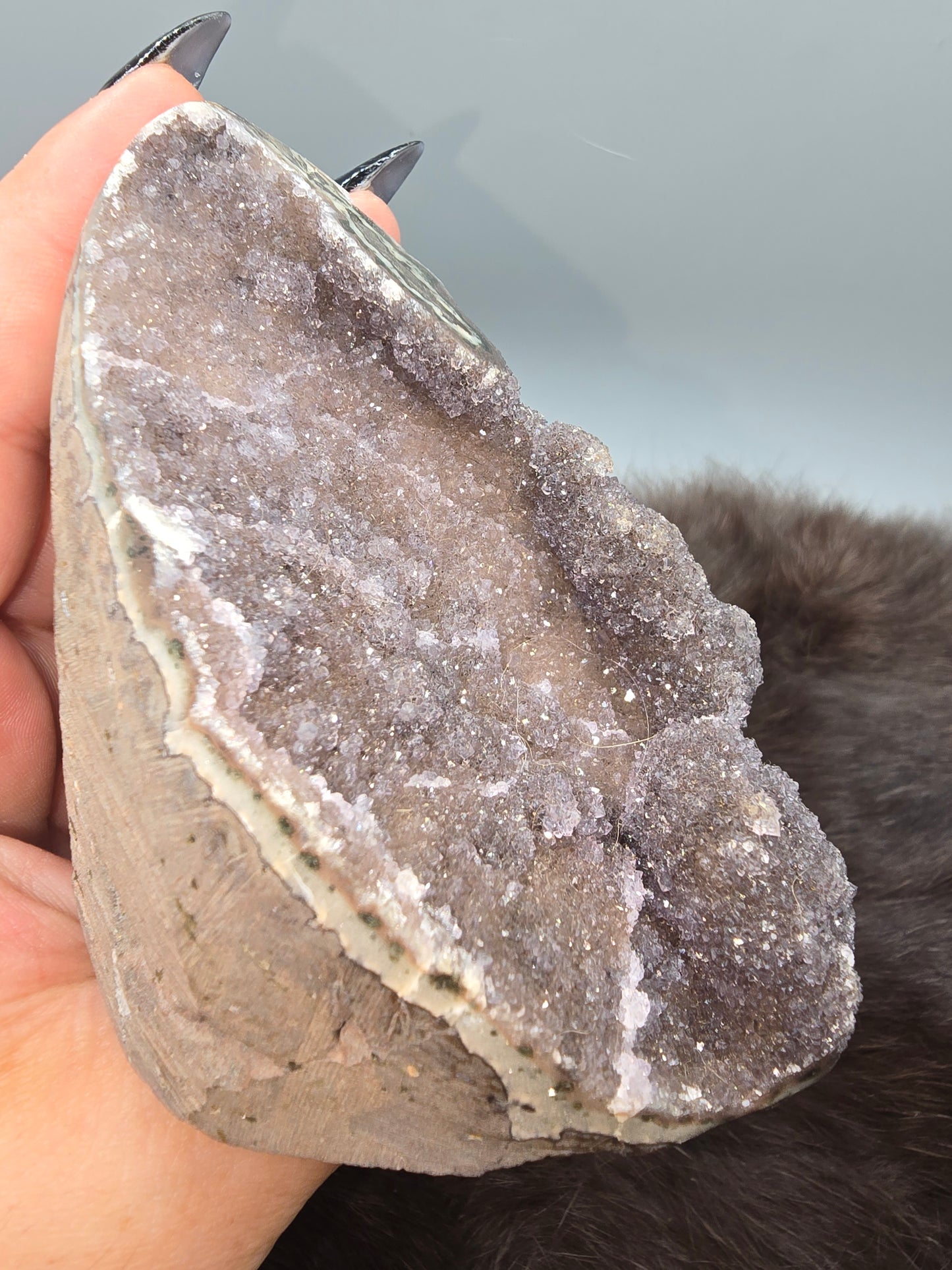 Amethyst with stalactites