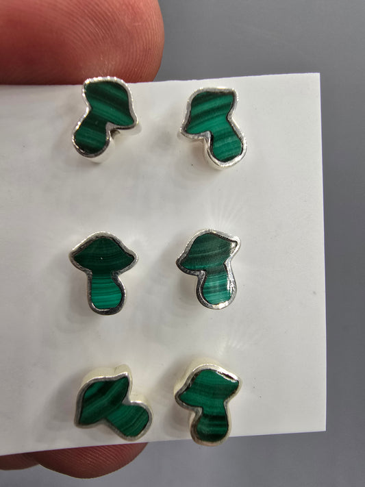 Malachite studs