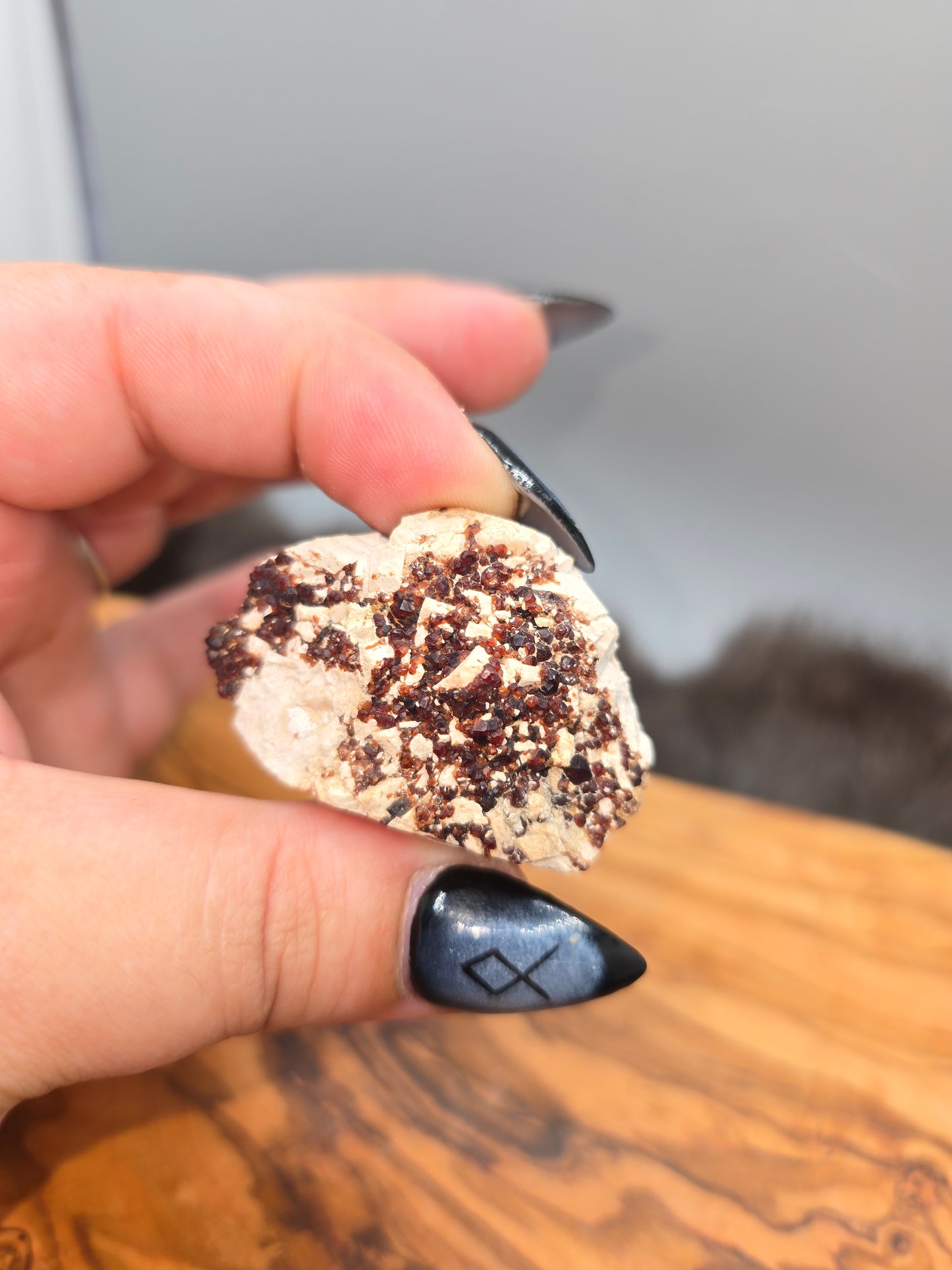 Garnet on feldspar