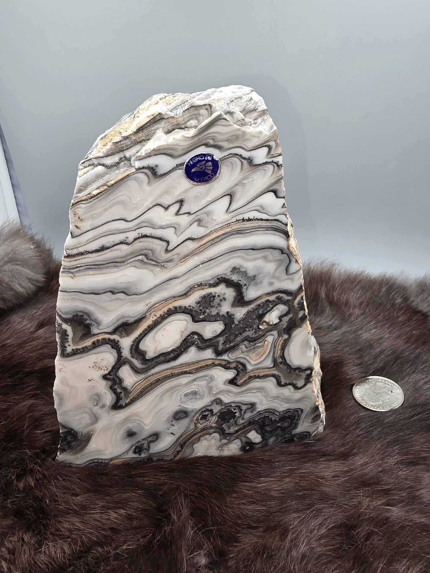 Zebra calcite freeform