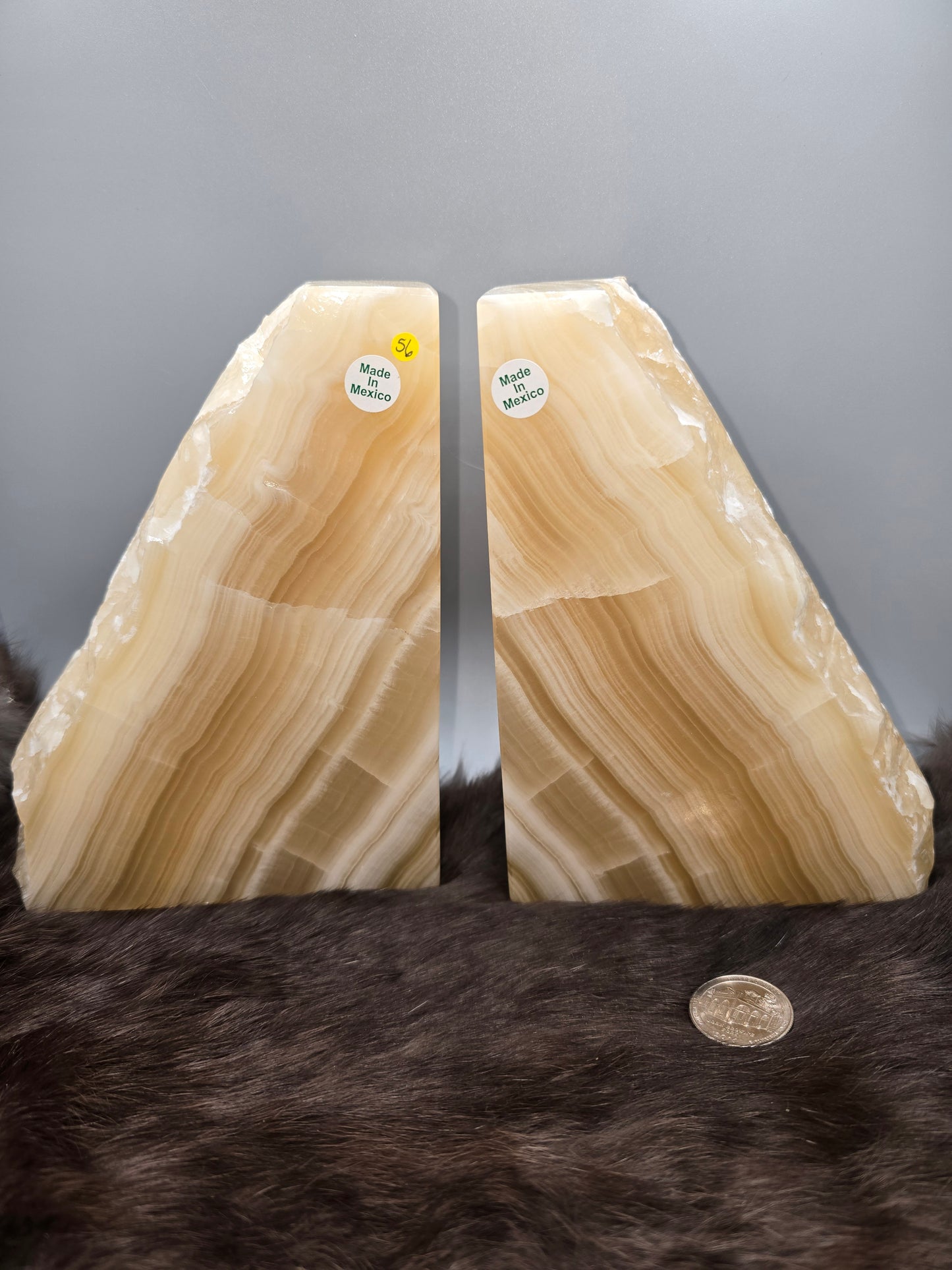 Calcite bookends