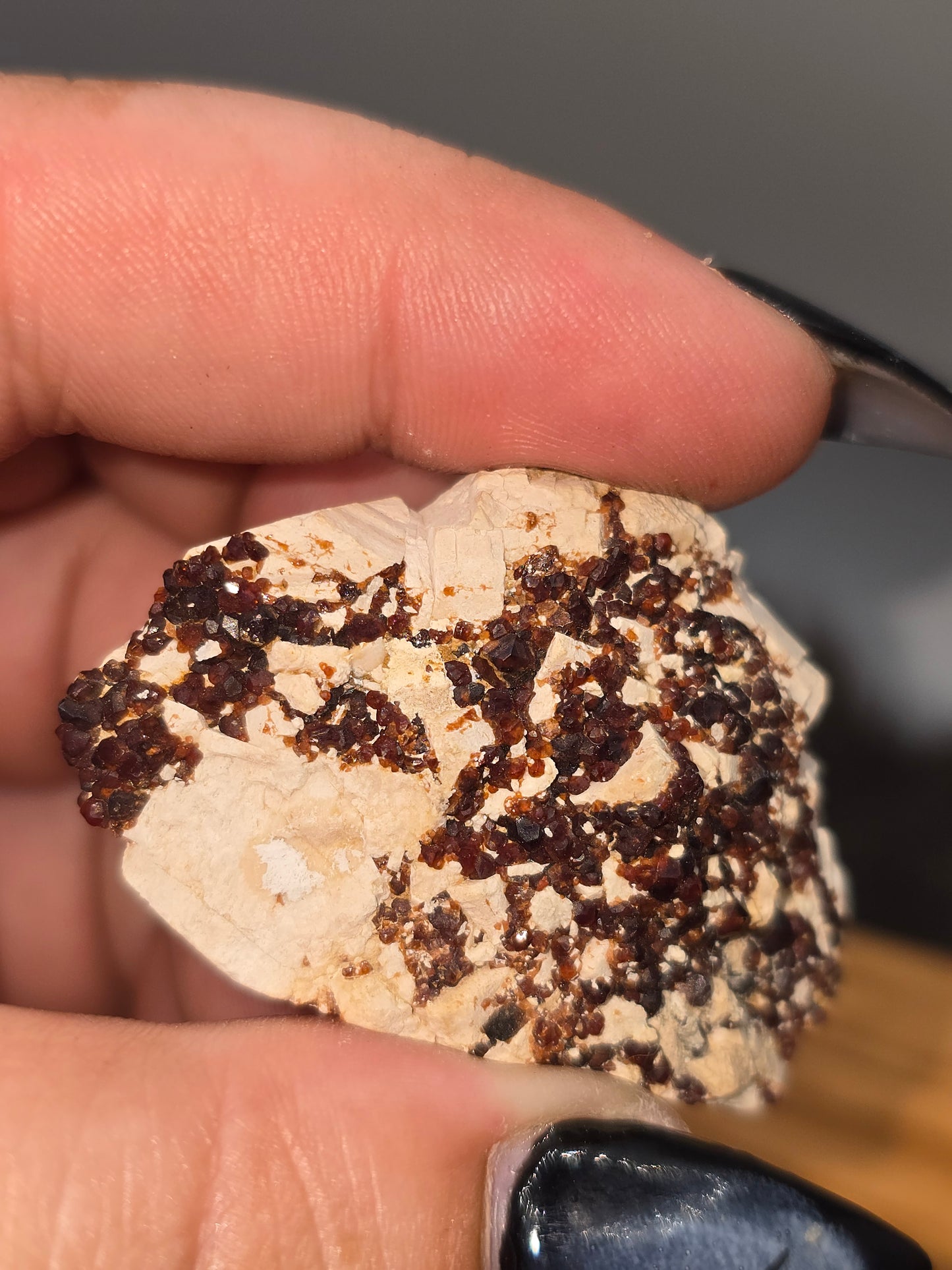 Garnet on feldspar