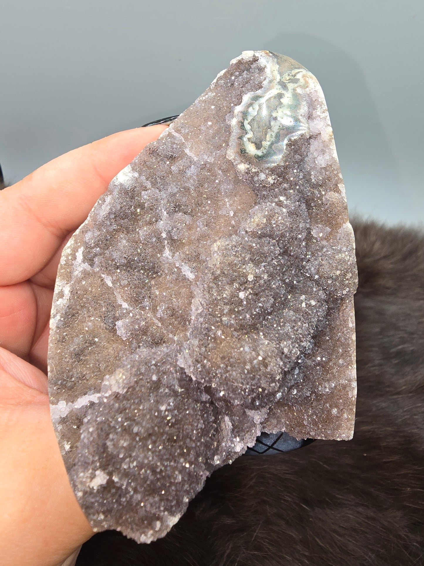 Amethyst with stalactites