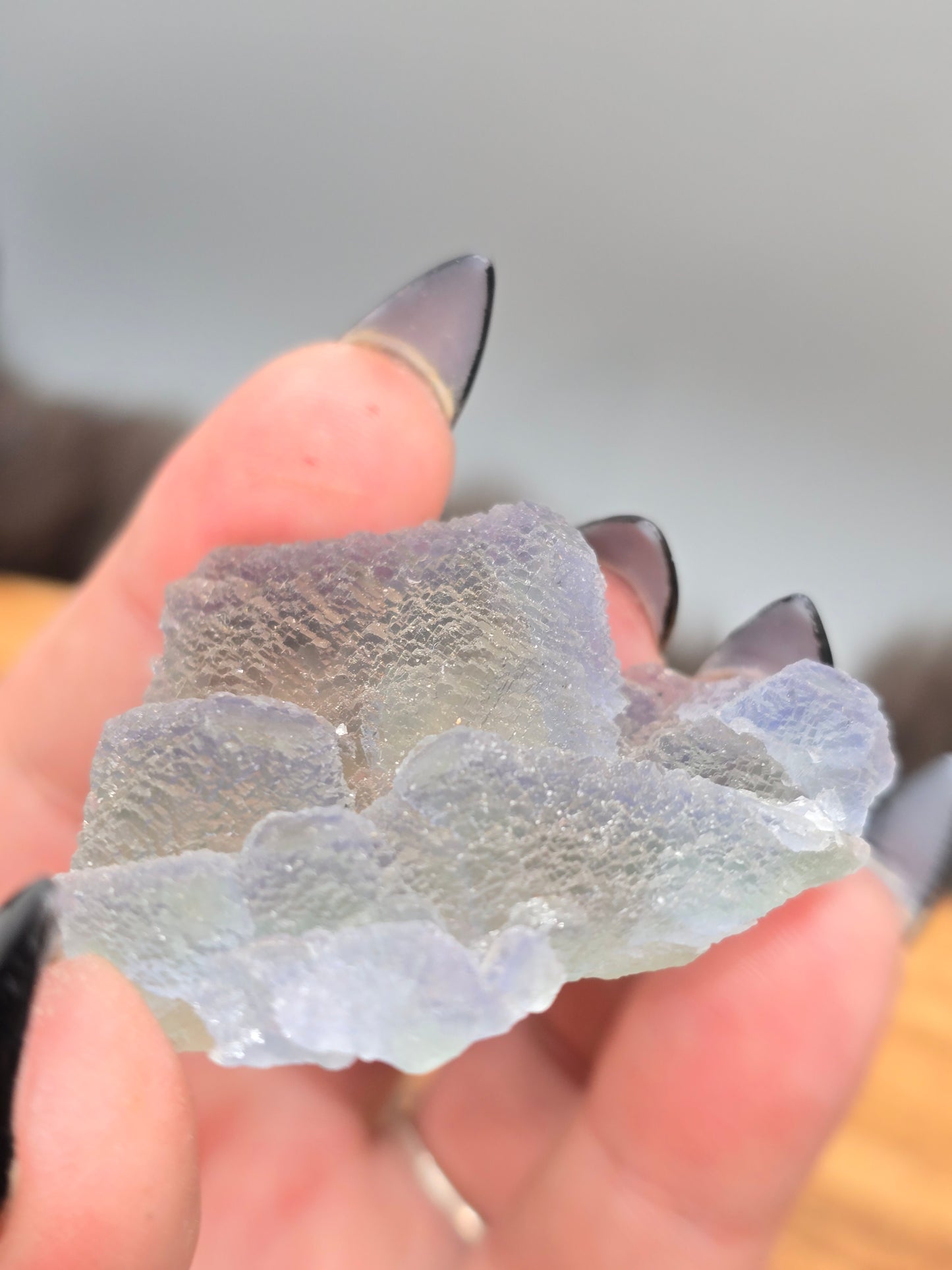 Stepped octahedral fluorite