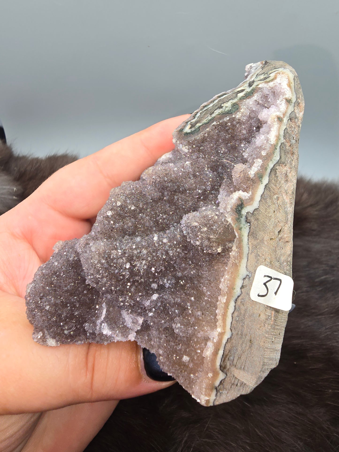 Amethyst with stalactites