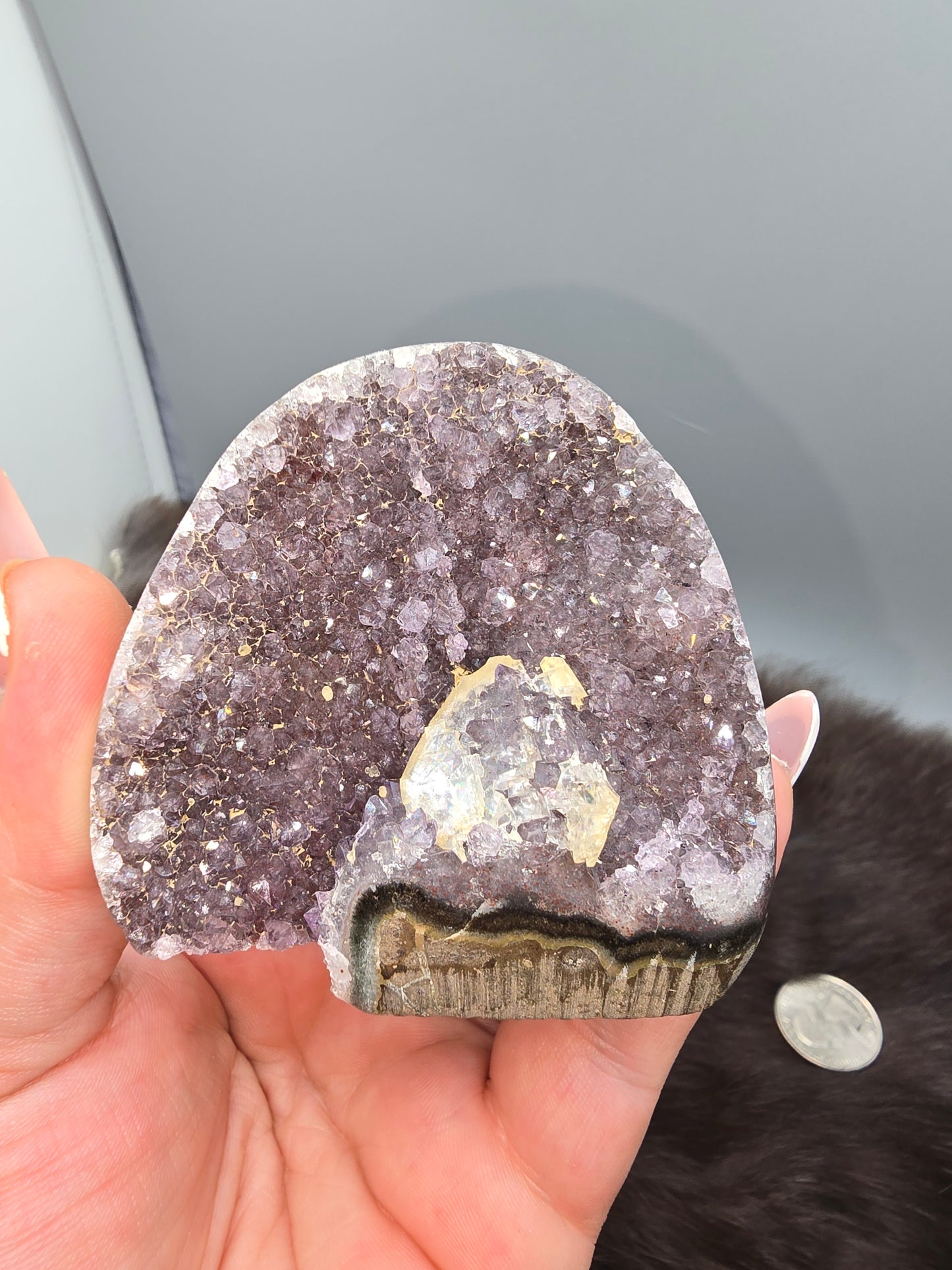 Amethyst calcite