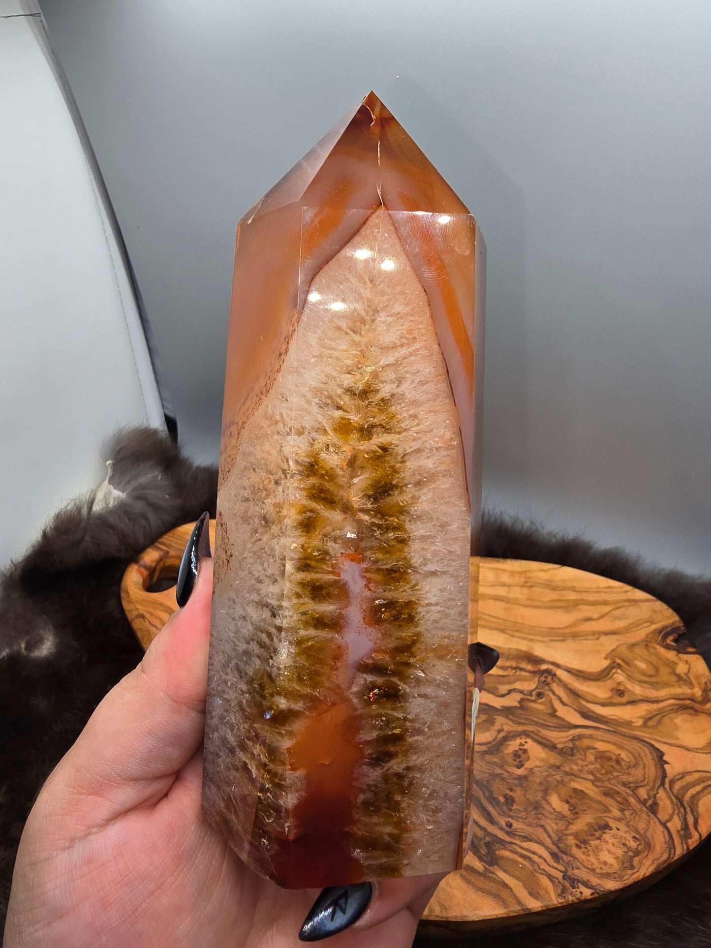 Carnelian quartz